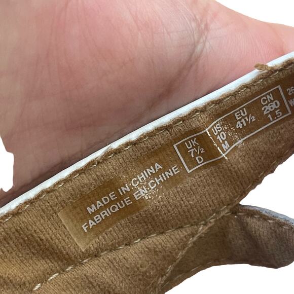 Clarks Lexi Myrtle White Leather Wedge Sandals Flower Size 10 - Picture 3 of 9